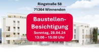 Herz was willst Du mehr! Wohnen im Zentrum - Leben in Winnenden. - Baustellen-Besichtigung am 28.04.24!