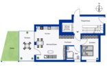 Tolle 2,5-Zimmer-Erdgeschosswohnung incl. Einbauküche mit Terrasse und Gartenanteil! Erstbezug ab sofort! - Bild